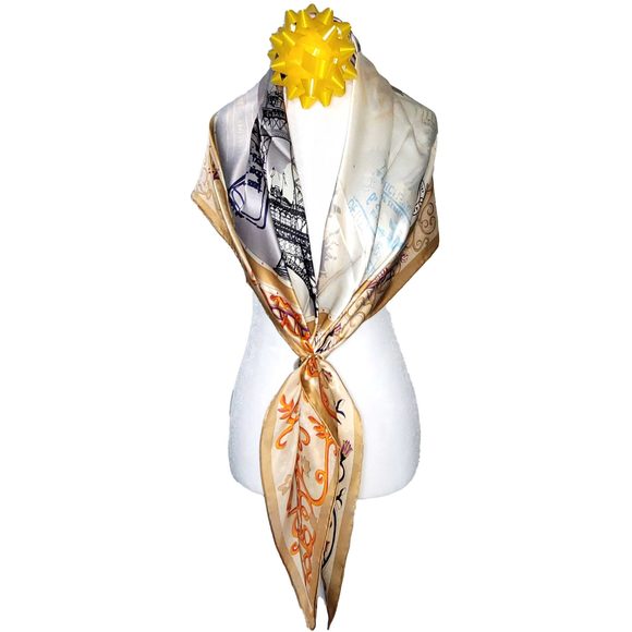 NWT Genuine 100% Mulberry Silk Satin Scarf 42"x42" Large Square Shawl 59741 - Picture 4 of 10